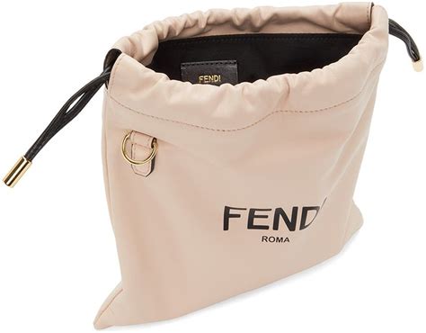 fendi pink drawstring logo bag|fendi signature tote bag.